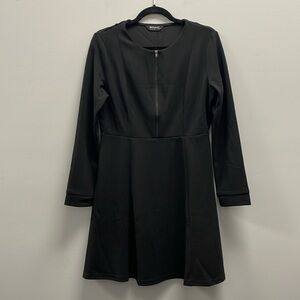 “Allegra K” Size Medium Black Fit and Flare Mini Dress/Tunic